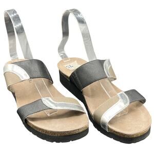 🩴 NAOT Women’s 7.5 Black Strappy Sandals Comfort Footbed Made Israel Minimalist